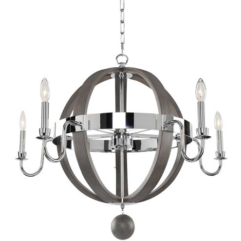 Sharlow 5 Light 32 inch Chrome Chandelier Ceiling Light